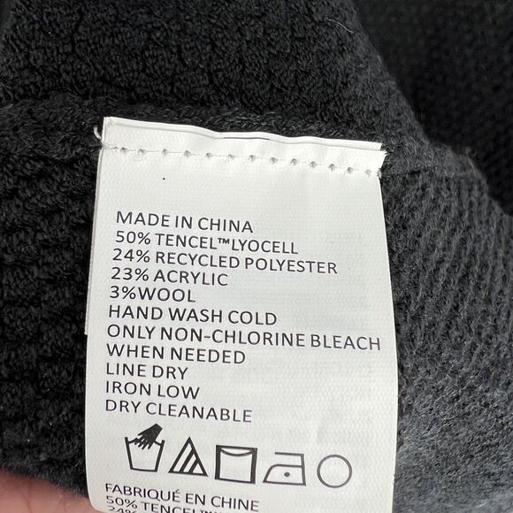 prAna Figaro Sweater Dress S Black Stretch Midi Spring Side Slit Stretch - Picture 7 of 11